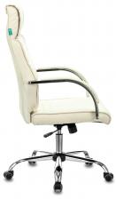 Офисная мебель Бюрократ T-8010N/SL/IVORY (Office chair T-8010N ivory OR-10 eco.leather cross metal хром) – фото 2