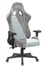 Офисная мебель Zombie VIKING X GREY (Game chair VIKING X Fabric grey/l.blue headrest cross plastic) – фото 4
