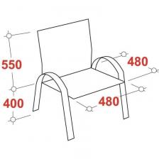 Конференц-кресло Easy Chair 810 VPU бежевое (искусственная кожа, металл хромированный) – фото 1