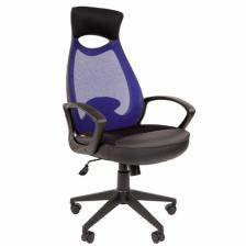 Офисное кресло Chairman 840 черный пластик TW-05 синий