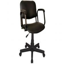 Кресло кассира КР01.00.08 черное (искусственная кожа, металл)