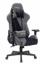 Кресло ZOMBIE игровое VIKING X Fabric серый/черный с подголов. крестовина пластик (VIKING X BLACK)