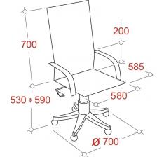 Кресло для руководителя Easy Chair 638 TR черное (рециклированная кожа, пластик) – фото 1