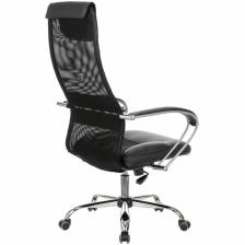 Кресло для руководителя BRABIX Premium Stalker EX-608 CH, хром, ткань/сетка/экокожа, черное – фото 3