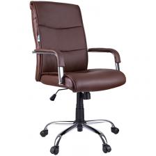 Кресло руководителя Helmi HL-E03 Accept, экокожа коричневая