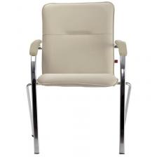 Конференц-кресло Samba Chrome светло-бежевое (искусственная кожа, металл хромированный) – фото 1