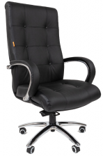 Кресло офисное Chairman 424 Chairman 7066132 кожа черная