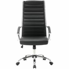 Кресло для руководителя BRABIX Style EX-528, хром, экокожа, черное – фото 1