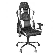 24434 Игровое кресло компьютерное Trust 24434 кожзам черно-белое GXT 708W RESTO, цена за 1 шт