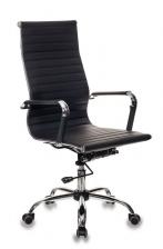 Офисная мебель Бюрократ CH-883/BLACK (Office chair CH-883 black eco.leather cross metal хром)