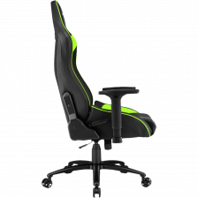 Кресло для геймера Sharkoon Elbrus 3 чёрно-зелёное (синтетическая кожа, регулируемый угол наклона, механизм качания) – фото 3