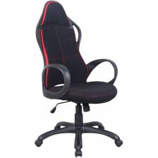 Кресло для руководителя BRABIX Premium Force EX-516, ткань, черное, вставки красные