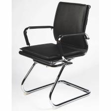 Кресло для посетителя NORDEN Харман CF Black, хром, экокожа, цвет черный – фото 2