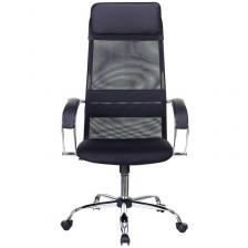 Кресло для руководителя Easy Chair 655/SL/BL TTW черное (искусственная кожа/сетка/ткань, металл) – фото 1