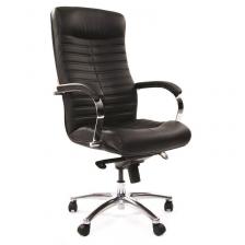 Кресло для руководителя Chairman 480 черное (искусственная кожа, металл)