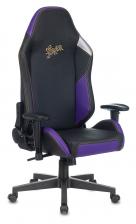 Офисная мебель Zombie HERO JOKER PRO (Game chair HERO JOKER PRO black/purple eco.leather headrest cross plastic) – фото 3