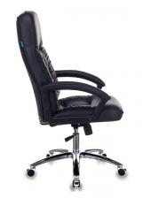 Офисная мебель Бюрократ T-9908AXSN-AB (Office chair T-9908AXSN-AB black leather cross metal хром) – фото 2