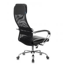 Кресло для руководителя Бюрократ CH-608SL черное (искусственная кожа/сетка/ткань, металл) – фото 3