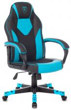Офисная мебель Zombie GAME 17 BLUE (Game chair GAME 17 black/blue textile/eco.leather cross plastic)