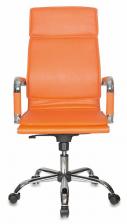 Офисная мебель Бюрократ CH-993/ORANGE (Office chair CH-993 orange eco.leather cross metal хром) – фото 1