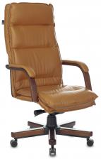 Офисная мебель Бюрократ T-9927WALNUT/MUSTARD (Office chair T-9927WALNUT mustard leather cross metal/wood)