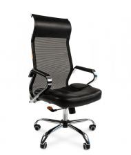 Кресло офисное Chairman 700 сетка Chairman 7022875 черное н.м., экокожа/сетчатый акрил, до 120 кг