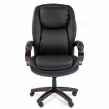 Офисное кресло Chairman 408 кожа+PU черн.
