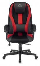 Офисная мебель Zombie 9 RED (Game chair 9 black/red textile/eco.leather cross plastic) – фото 2