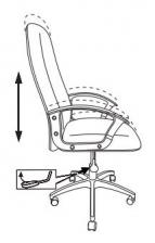 Офисная мебель Бюрократ CH-808LT/#G (Office chair CH-808LT grey 3C1 cross plastic) – фото 4