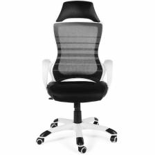 Кресло для руководителя NORDEN Реноме White, белый пластик, сетка, ткань, цвет черный – фото 1
