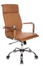 Офисная мебель Бюрократ CH-993/CAMEL (Office chair Ch-993 light brown eco.leather cross metal хром)