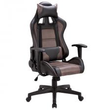 Кресло компьютерное BRABIX "GT Racer GM-100", две подушки, ткань, экокожа, черное/коричневое, 531819 Кресло компьютерное BRABIX "GT Racer GM-100", две подушки, ткань, экокожа, черное/коричневое, 531819