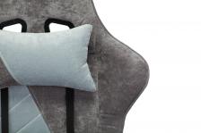 Офисная мебель Zombie VIKING X GREY (Game chair VIKING X Fabric grey/l.blue headrest cross plastic) – фото 1