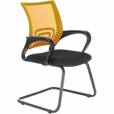 Кресло для посетителя BRABIX Fly CF-100, сетка/ткань, оранжевое/черное