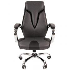 Кресло для руководителя Chairman 901 серое/черное (искусственная кожа, металл) – фото 1