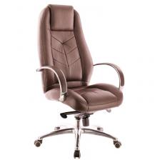 Кресло для руководителя Everprof Drift Lux M коричневое (экокожа, алюминий)