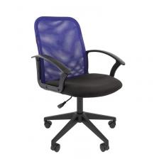 Кресло офисное Chairman 615 синее/черное (сетка/ткань, пластик)