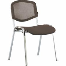 Офисный стул BRABIX Iso NET CF-006, хром, сетка/ткань, цвет серый