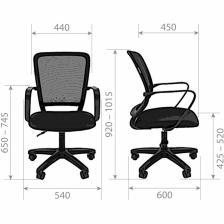 Компьютерное кресло CHAIRMAN 698 LT TW-01 черный, сетка/ткань – фото 3
