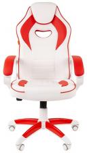 Кресло офисное Chairman game 16 Chairman 7030050 экопремиум белый/красный