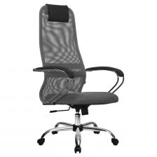 Кресло Метта SU-B-8, хромированное, ткань сетка, светло-серое (532429)
