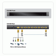 8-и портовый PS/2-USB KVM переключатель (KVM switch) Aten CS1308 – фото 3