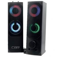 Колонки CBR CMS 514L Black, Акустическая система 2.0, питание USB, 2х3 Вт 6 Вт RMS, пластик, RGB-подсветка, конструкция-транформер, 3.5 мм лин. стереовход, регул. громк., длина кабеля 1,3 м, цвет чёрный