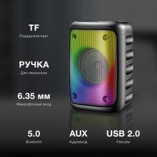 Портативная колонка Колонка порт. Hyundai H-PS1006 черный 30W 1.0 BT 10м 1500mAh