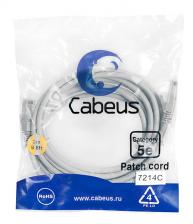 Патч-корды Cabeus Патч-корд U/UTP, категория 5е, 2xRJ45/8p8c, неэкранированный, серый, PVC, 3м [PC-UTP-RJ45-Cat.5e-3m]