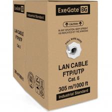 Кабель UTP ExeGate 4 пары категории 6 медь, 23AWG, бухта 305м, серый PVC 281813