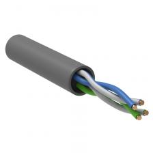ITK Витая пара U/UTP кат. 5E 2х2х24AWG solid PVC серый (305м) РФ, цена за 1 шт