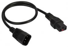 Прочие компоненты СКС LANMASTER Шнур питания с блокировкой C13-C14, 3х0.75, 220В, 10А, черный, 3 метра [LAN-PP13L/14-3.0-BK]