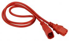 Прочие компоненты СКС LANMASTER Шнур питания C13-C14, 3х0.75, 220В, 10А, красный, 3 метра [LAN-PP13/14-3.0-RD]