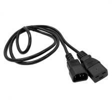 Прочие компоненты СКС LANMASTER Шнур питания C19-C14, 3х0.75, 220В, 10А, черный, 1.5 метра [LAN-PP19/14-1.5-BK]